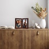 image:imageAmericanflat Hinged 8x10 Picture Frame with ShatterResistant Glass  Double Picture Frames with Engineered Wood  Signature Collection  Photo Frame for Tabletop Display  WhiteMahogany