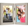 image:imageAmericanflat Hinged 8x10 Picture Frame with ShatterResistant Glass  Double Picture Frames with Engineered Wood  Signature Collection  Photo Frame for Tabletop Display  WhiteDriftwood