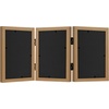 image:imageAmericanflat Hinged 8x10 Picture Frame with ShatterResistant Glass  Double Picture Frames with Engineered Wood  Signature Collection  Photo Frame for Tabletop Display  WhiteDark Oak