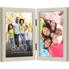 image:imageAmericanflat Hinged 8x10 Picture Frame with ShatterResistant Glass  Double Picture Frames with Engineered Wood  Signature Collection  Photo Frame for Tabletop Display  WhiteLight Wood