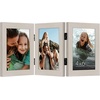 image:imageAmericanflat Hinged 8x10 Picture Frame with ShatterResistant Glass  Double Picture Frames with Engineered Wood  Signature Collection  Photo Frame for Tabletop Display  WhiteLight Wood