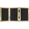 image:imageAmericanflat Hinged 8x10 Picture Frame with ShatterResistant Glass  Double Picture Frames with Engineered Wood  Signature Collection  Photo Frame for Tabletop Display  WhiteGold