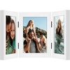 image:imageAmericanflat Hinged 8x10 Picture Frame with ShatterResistant Glass  Double Picture Frames with Engineered Wood  Signature Collection  Photo Frame for Tabletop Display  WhiteWhite