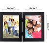 image:imageAmericanflat Hinged 8x10 Picture Frame with ShatterResistant Glass  Double Picture Frames with Engineered Wood  Signature Collection  Photo Frame for Tabletop Display  WhiteBlack