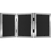image:imageAmericanflat Hinged 8x10 Picture Frame with ShatterResistant Glass  Double Picture Frames with Engineered Wood  Signature Collection  Photo Frame for Tabletop Display  WhiteSilver