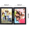 image:imageAmericanflat Hinged 8x10 Picture Frame with ShatterResistant Glass  Double Picture Frames with Engineered Wood  Signature Collection  Photo Frame for Tabletop Display  WhiteBlack
