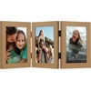 image:imageAmericanflat Hinged 8x10 Picture Frame with ShatterResistant Glass  Double Picture Frames with Engineered Wood  Signature Collection  Photo Frame for Tabletop Display  WhiteDark Oak