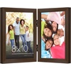 image:imageAmericanflat Hinged 8x10 Picture Frame with ShatterResistant Glass  Double Picture Frames with Engineered Wood  Signature Collection  Photo Frame for Tabletop Display  WhiteWalnut