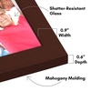 image:imageAmericanflat Hinged 8x10 Picture Frame with ShatterResistant Glass  Double Picture Frames with Engineered Wood  Signature Collection  Photo Frame for Tabletop Display  WhiteMahogany