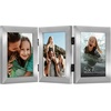 image:imageAmericanflat Hinged 8x10 Picture Frame with ShatterResistant Glass  Double Picture Frames with Engineered Wood  Signature Collection  Photo Frame for Tabletop Display  WhiteSilver