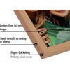 image:imageAmericanflat Hinged 8x10 Picture Frame with ShatterResistant Glass  Double Picture Frames with Engineered Wood  Signature Collection  Photo Frame for Tabletop Display  WhiteDark Oak