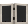 image:imageAmericanflat Hinged 8x10 Picture Frame with ShatterResistant Glass  Double Picture Frames with Engineered Wood  Signature Collection  Photo Frame for Tabletop Display  WhiteDriftwood