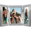 image:imageAmericanflat Hinged 8x10 Picture Frame with ShatterResistant Glass  Double Picture Frames with Engineered Wood  Signature Collection  Photo Frame for Tabletop Display  WhiteSilver