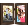 image:imageAmericanflat Hinged 8x10 Picture Frame with ShatterResistant Glass  Double Picture Frames with Engineered Wood  Signature Collection  Photo Frame for Tabletop Display  WhiteWalnut
