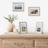 image:imageAmericanflat Rustic Lodge 11x14 Picture Frame Set of 4  Use as 8x10 Picture Frame with Mat or 11x14 Frame Without Mat  Textured Engineered Wood Photo Frame with Hanging Hardware for Wall DecorModern Farmhouse