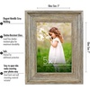 image:imageAmericanflat Rustic Lodge 11x14 Picture Frame Set of 4  Use as 8x10 Picture Frame with Mat or 11x14 Frame Without Mat  Textured Engineered Wood Photo Frame with Hanging Hardware for Wall DecorMetallic Grey