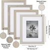 image:imageAmericanflat Rustic Lodge 11x14 Picture Frame Set of 4  Use as 8x10 Picture Frame with Mat or 11x14 Frame Without Mat  Textured Engineered Wood Photo Frame with Hanging Hardware for Wall DecorModern Farmhouse