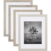 image:imageAmericanflat Rustic Lodge 11x14 Picture Frame Set of 4  Use as 8x10 Picture Frame with Mat or 11x14 Frame Without Mat  Textured Engineered Wood Photo Frame with Hanging Hardware for Wall DecorModern Farmhouse