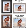 image:imageAmericanflat Rustic Lodge 11x14 Picture Frame Set of 4  Use as 8x10 Picture Frame with Mat or 11x14 Frame Without Mat  Textured Engineered Wood Photo Frame with Hanging Hardware for Wall DecorRustic Lodge