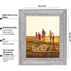 image:imageAmericanflat Rustic Lodge 11x14 Picture Frame Set of 4  Use as 8x10 Picture Frame with Mat or 11x14 Frame Without Mat  Textured Engineered Wood Photo Frame with Hanging Hardware for Wall DecorDistressed Grey