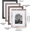 image:imageAmericanflat Rustic Lodge 11x14 Picture Frame Set of 4  Use as 8x10 Picture Frame with Mat or 11x14 Frame Without Mat  Textured Engineered Wood Photo Frame with Hanging Hardware for Wall DecorRustic Lodge