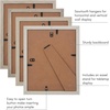 image:imageAmericanflat Rustic Lodge 11x14 Picture Frame Set of 4  Use as 8x10 Picture Frame with Mat or 11x14 Frame Without Mat  Textured Engineered Wood Photo Frame with Hanging Hardware for Wall DecorModern Farmhouse
