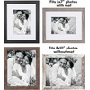 image:imageAmericanflat Rustic Lodge 11x14 Picture Frame Set of 4  Use as 8x10 Picture Frame with Mat or 11x14 Frame Without Mat  Textured Engineered Wood Photo Frame with Hanging Hardware for Wall DecorRustic Lodge