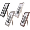 image:imageAmericanflat Rustic Lodge 11x14 Picture Frame Set of 4  Use as 8x10 Picture Frame with Mat or 11x14 Frame Without Mat  Textured Engineered Wood Photo Frame with Hanging Hardware for Wall DecorRustic Lodge