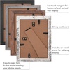 image:imageAmericanflat Rustic Lodge 11x14 Picture Frame Set of 4  Use as 8x10 Picture Frame with Mat or 11x14 Frame Without Mat  Textured Engineered Wood Photo Frame with Hanging Hardware for Wall DecorRustic Lodge