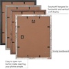 image:imageAmericanflat Rustic Lodge 11x14 Picture Frame Set of 4  Use as 8x10 Picture Frame with Mat or 11x14 Frame Without Mat  Textured Engineered Wood Photo Frame with Hanging Hardware for Wall DecorRustic Lodge