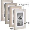 image:imageAmericanflat Rustic Lodge 11x14 Picture Frame Set of 4  Use as 8x10 Picture Frame with Mat or 11x14 Frame Without Mat  Textured Engineered Wood Photo Frame with Hanging Hardware for Wall DecorModern Farmhouse
