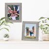 image:imageAmericanflat Rustic Lodge 11x14 Picture Frame Set of 4  Use as 8x10 Picture Frame with Mat or 11x14 Frame Without Mat  Textured Engineered Wood Photo Frame with Hanging Hardware for Wall DecorDistressed Grey