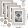 image:imageAmericanflat Rustic Lodge 11x14 Picture Frame Set of 4  Use as 8x10 Picture Frame with Mat or 11x14 Frame Without Mat  Textured Engineered Wood Photo Frame with Hanging Hardware for Wall DecorModern Farmhouse