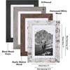 image:imageAmericanflat Rustic Lodge 11x14 Picture Frame Set of 4  Use as 8x10 Picture Frame with Mat or 11x14 Frame Without Mat  Textured Engineered Wood Photo Frame with Hanging Hardware for Wall DecorRustic Lodge