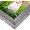 image:imageAmericanflat Rustic Lodge 11x14 Picture Frame Set of 4  Use as 8x10 Picture Frame with Mat or 11x14 Frame Without Mat  Textured Engineered Wood Photo Frame with Hanging Hardware for Wall DecorDistressed Grey