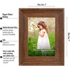 image:imageAmericanflat Rustic Lodge 11x14 Picture Frame Set of 4  Use as 8x10 Picture Frame with Mat or 11x14 Frame Without Mat  Textured Engineered Wood Photo Frame with Hanging Hardware for Wall DecorWalnut