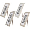 image:imageAmericanflat Rustic Lodge 11x14 Picture Frame Set of 4  Use as 8x10 Picture Frame with Mat or 11x14 Frame Without Mat  Textured Engineered Wood Photo Frame with Hanging Hardware for Wall DecorModern Farmhouse