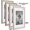 image:imageAmericanflat Rustic Lodge 11x14 Picture Frame Set of 4  Use as 8x10 Picture Frame with Mat or 11x14 Frame Without Mat  Textured Engineered Wood Photo Frame with Hanging Hardware for Wall DecorModern Farmhouse