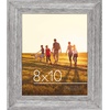 image:imageAmericanflat Rustic Lodge 11x14 Picture Frame Set of 4  Use as 8x10 Picture Frame with Mat or 11x14 Frame Without Mat  Textured Engineered Wood Photo Frame with Hanging Hardware for Wall DecorDistressed Grey