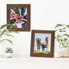 image:imageAmericanflat Rustic Lodge 11x14 Picture Frame Set of 4  Use as 8x10 Picture Frame with Mat or 11x14 Frame Without Mat  Textured Engineered Wood Photo Frame with Hanging Hardware for Wall DecorWalnut
