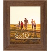 image:imageAmericanflat Rustic Lodge 11x14 Picture Frame Set of 4  Use as 8x10 Picture Frame with Mat or 11x14 Frame Without Mat  Textured Engineered Wood Photo Frame with Hanging Hardware for Wall DecorWalnut