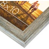 image:imageAmericanflat Rustic Lodge 11x14 Picture Frame Set of 4  Use as 8x10 Picture Frame with Mat or 11x14 Frame Without Mat  Textured Engineered Wood Photo Frame with Hanging Hardware for Wall DecorMetallic Grey
