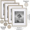 image:imageAmericanflat Rustic Lodge 11x14 Picture Frame Set of 4  Use as 8x10 Picture Frame with Mat or 11x14 Frame Without Mat  Textured Engineered Wood Photo Frame with Hanging Hardware for Wall DecorModern Farmhouse