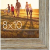 image:imageAmericanflat Rustic Lodge 11x14 Picture Frame Set of 4  Use as 8x10 Picture Frame with Mat or 11x14 Frame Without Mat  Textured Engineered Wood Photo Frame with Hanging Hardware for Wall DecorMetallic Grey