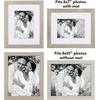 image:imageAmericanflat Rustic Lodge 11x14 Picture Frame Set of 4  Use as 8x10 Picture Frame with Mat or 11x14 Frame Without Mat  Textured Engineered Wood Photo Frame with Hanging Hardware for Wall DecorModern Farmhouse