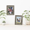 image:imageAmericanflat Rustic Lodge 11x14 Picture Frame Set of 4  Use as 8x10 Picture Frame with Mat or 11x14 Frame Without Mat  Textured Engineered Wood Photo Frame with Hanging Hardware for Wall DecorDriftwood