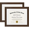 image:imageAmericanflat 11x14 Diploma Frame 4Pack  Matted to 85x11  Black  Engineered Wood construction Shatterresistant glass displays diplomas certificates and documents use with or without matWalnut
