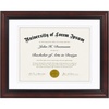 image:imageAmericanflat 11x14 Diploma Frame with ShatterResistant Glass  Use as 85x11 Frame with Mat or Display 11x14 Documents Without Mat  Certificate Frames with Engineered Wood for Wall Display  White  Engineered Wood construction Shatterresistant glass displays diplomas certificates and documents use with or without matMahogany Double white mat