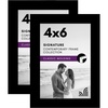 image:imageAmericanflat 11x17 Picture Frame 4Pack  Engineered Wood  Black  Shatterresistant glass hangs vertical or horizontal sawtooth hangers included fits photos posters and artBlack
