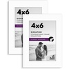 image:imageAmericanflat 11x17 Picture Frame 4Pack  Engineered Wood  Black  Shatterresistant glass hangs vertical or horizontal sawtooth hangers included fits photos posters and artWhite